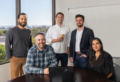 A group of people in an office