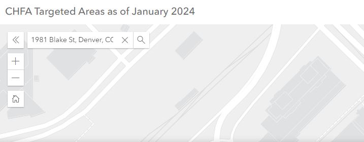 Targeted Area Map address field