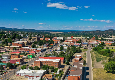 An aerial view of Trinidad, Colorado