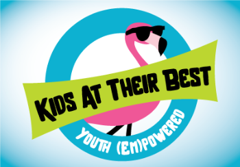 Kids at Their Best logo - flamingo in a circle