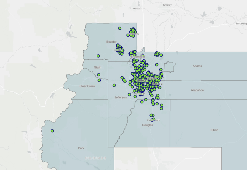 A small image of the interactive map