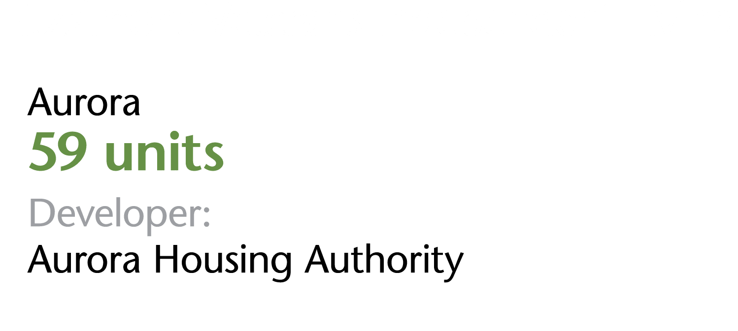 Fitzsimons Veterans Independent Living Aurora 59 units Developer: Aurora Housing Authority