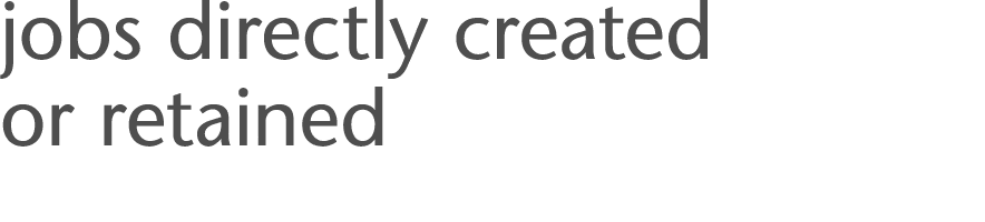 jobs directly created or retained
