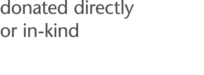 donated directly or in-kind