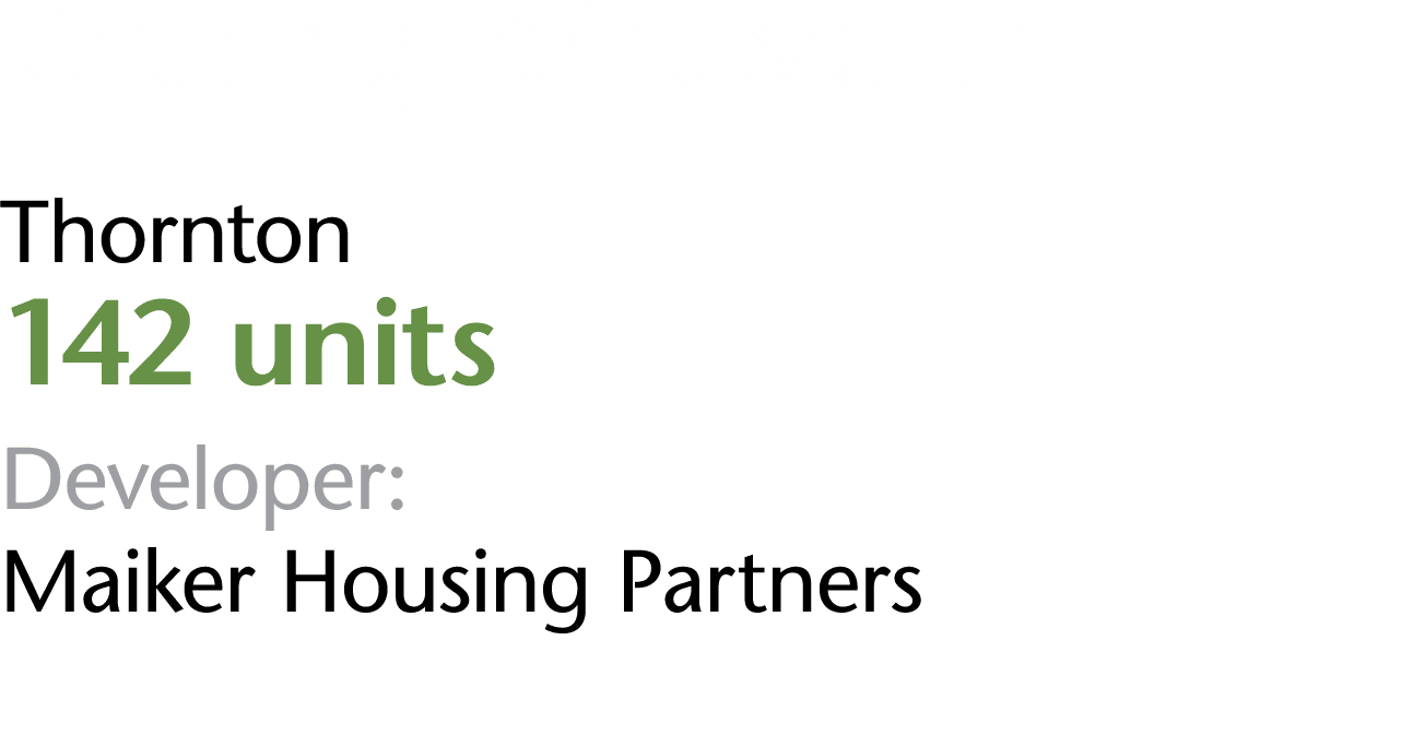 Crossing Point South Thornton 142 units Developer: Maiker Housing Partners