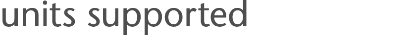 units supported