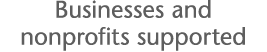 Businesses and nonprofits supported