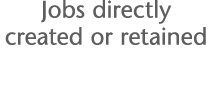 Jobs directly created or retained