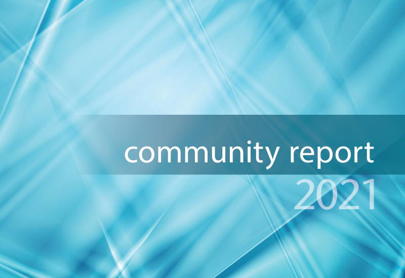 2021 community report cover graphic